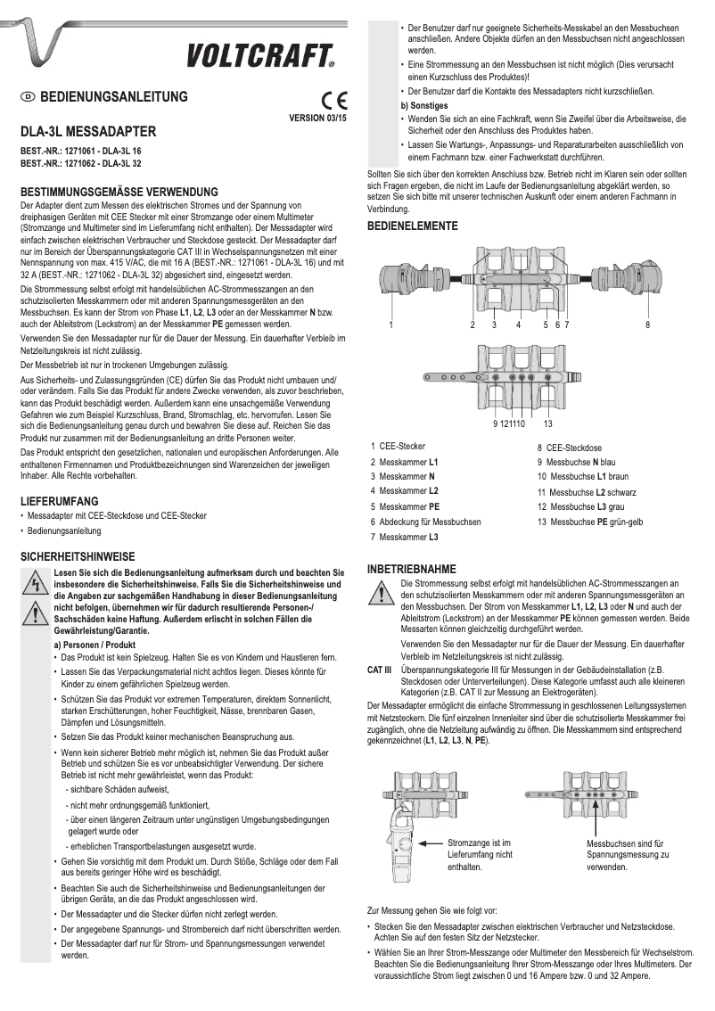 Imagen de la primera página del manual del dispositivo DLA-3L