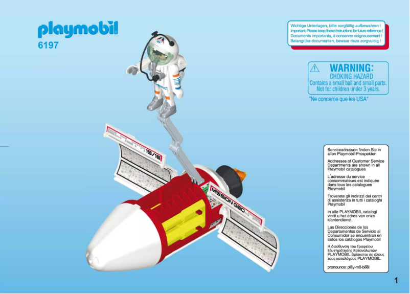 Página nº 1 - Manual de usuario Playmobil City Action Satellite Meteoroid Laser 6197
