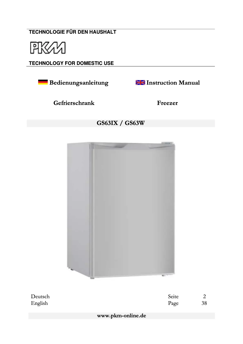 Imagen de la primera página del manual del dispositivo GS63IX