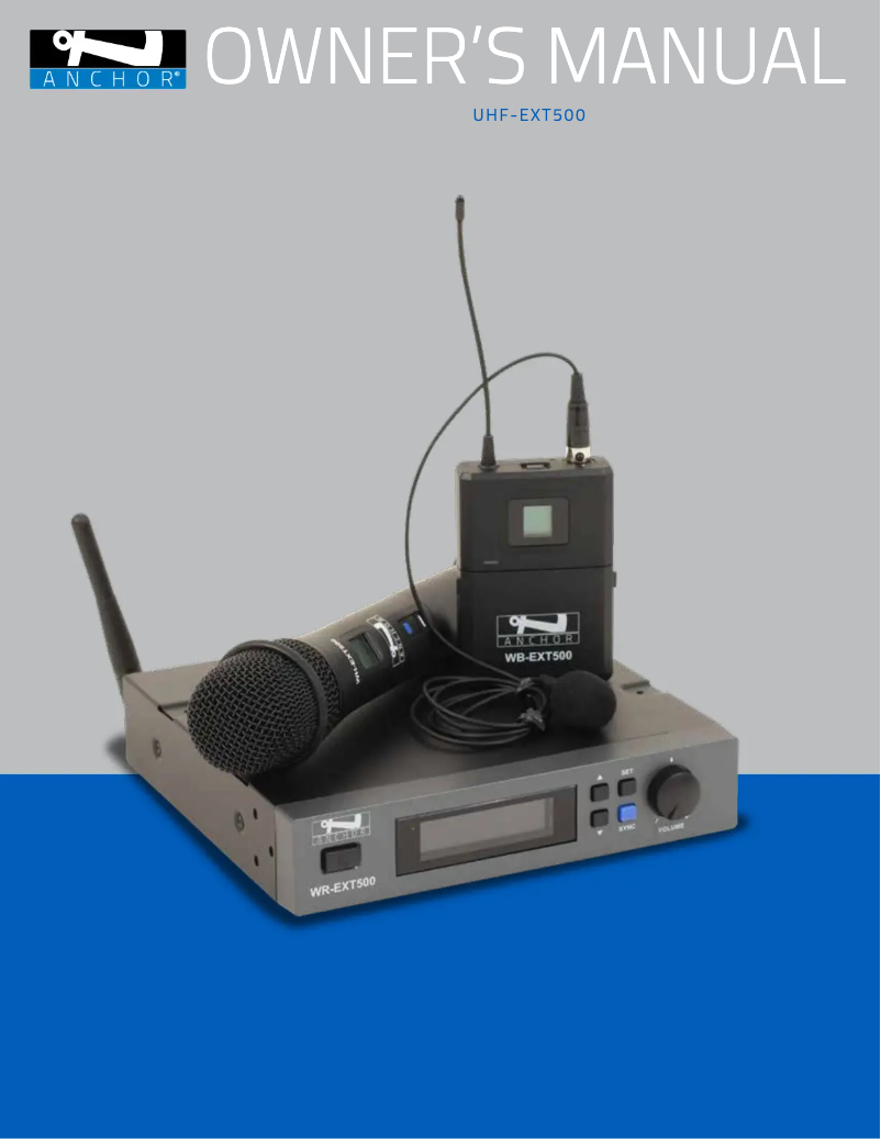 Página nº 1 - Manual de usuario Anchor Audio UHF-EXT500