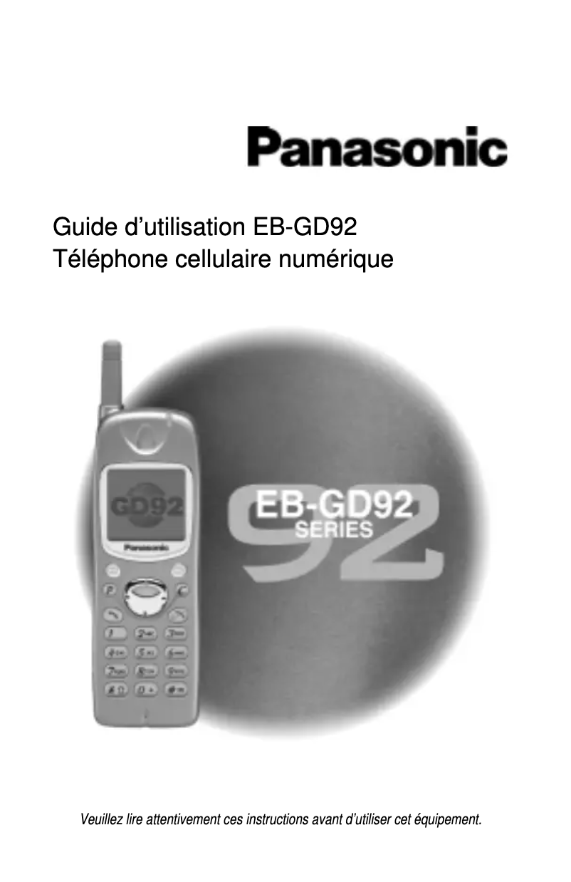 Imagen de la primera página del manual del dispositivo EB-GD92