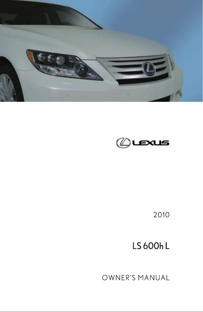 Imagen de la primera página del manual del dispositivo LS 600h L (2010)