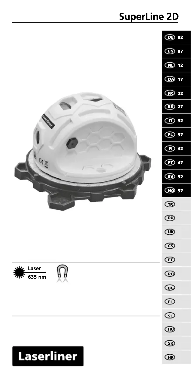 Página 1 del manual Manual de usuario Laserliner SuperLine 2D