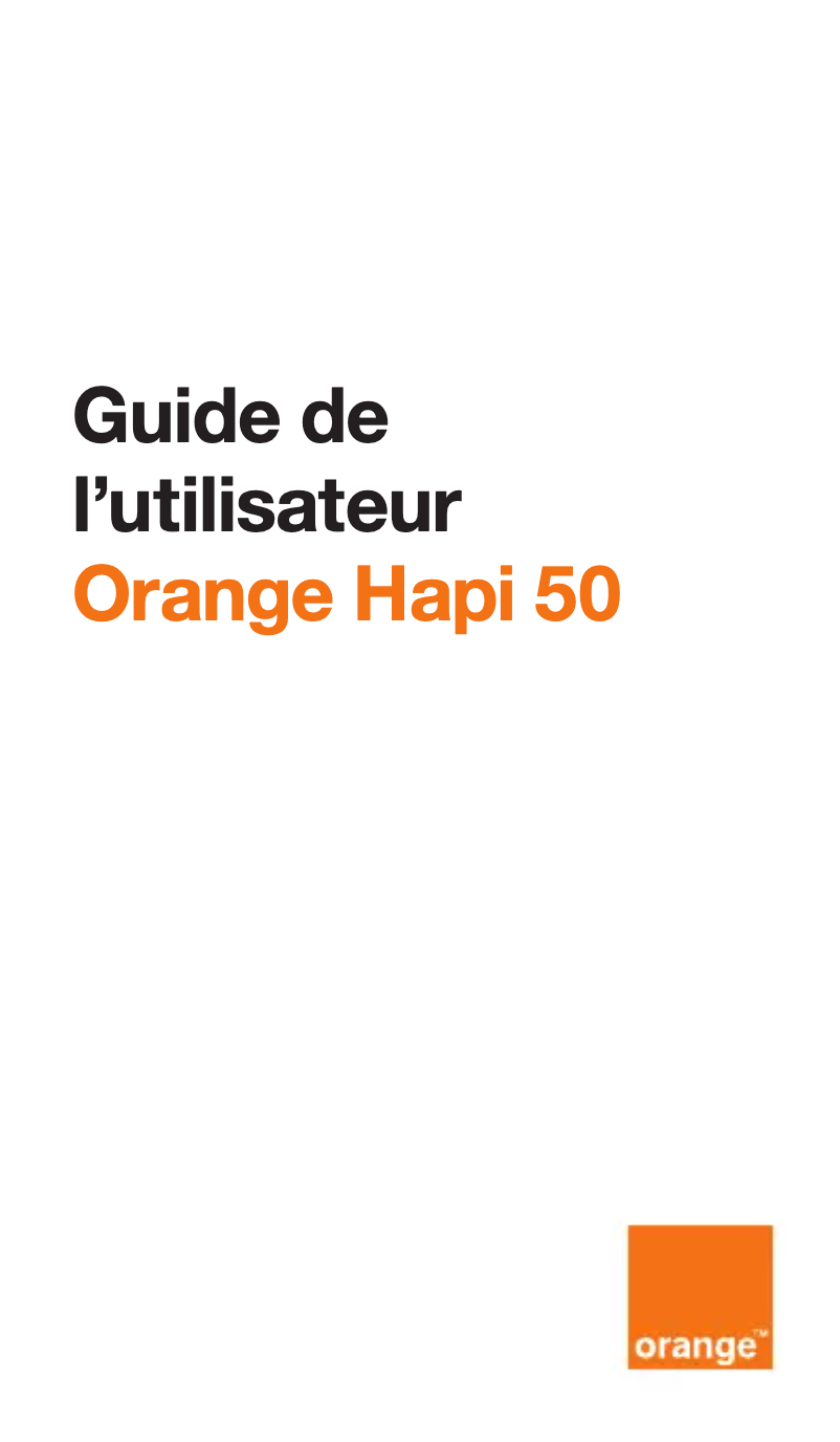 Página 1 del manual Manual de usuario Orange Hapi 50
