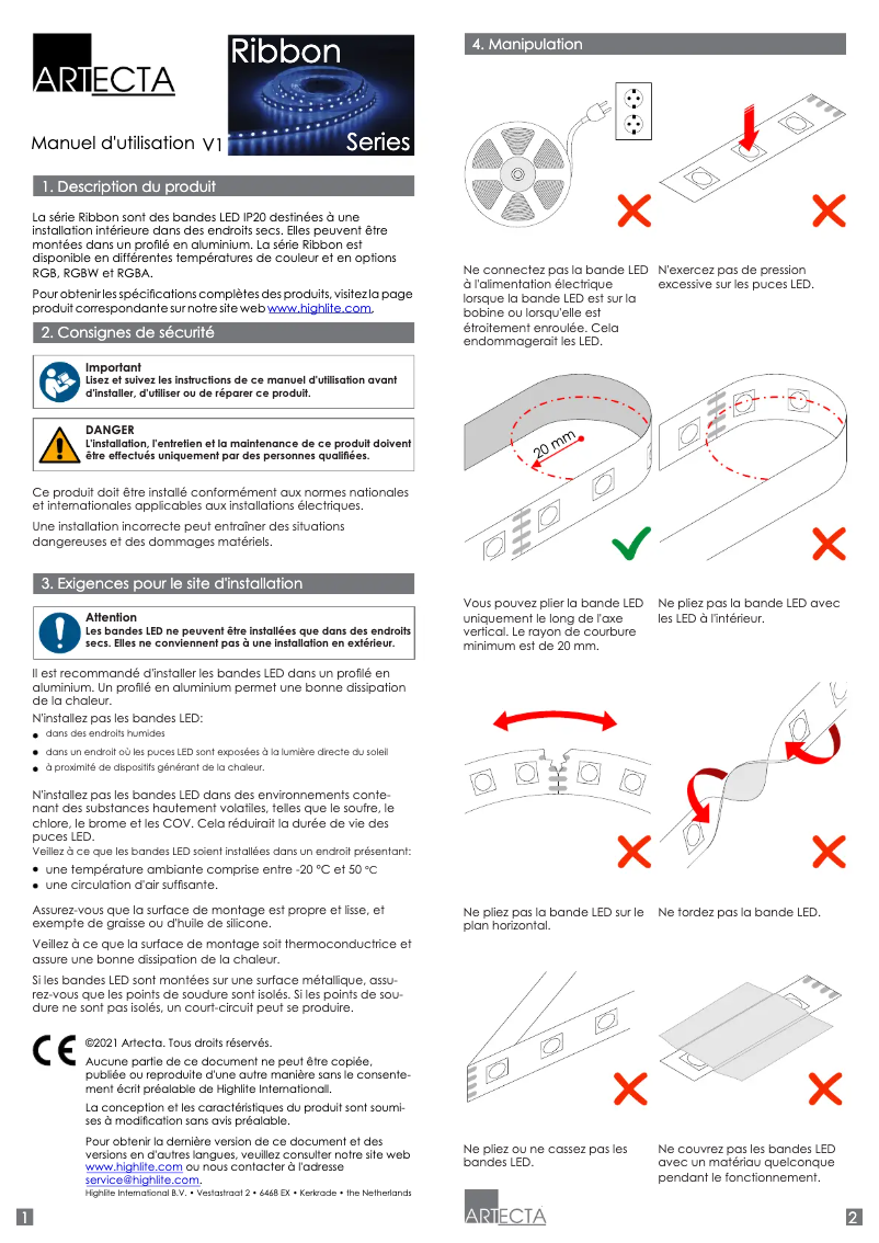 Imagen de la primera página del manual del dispositivo Ribbon