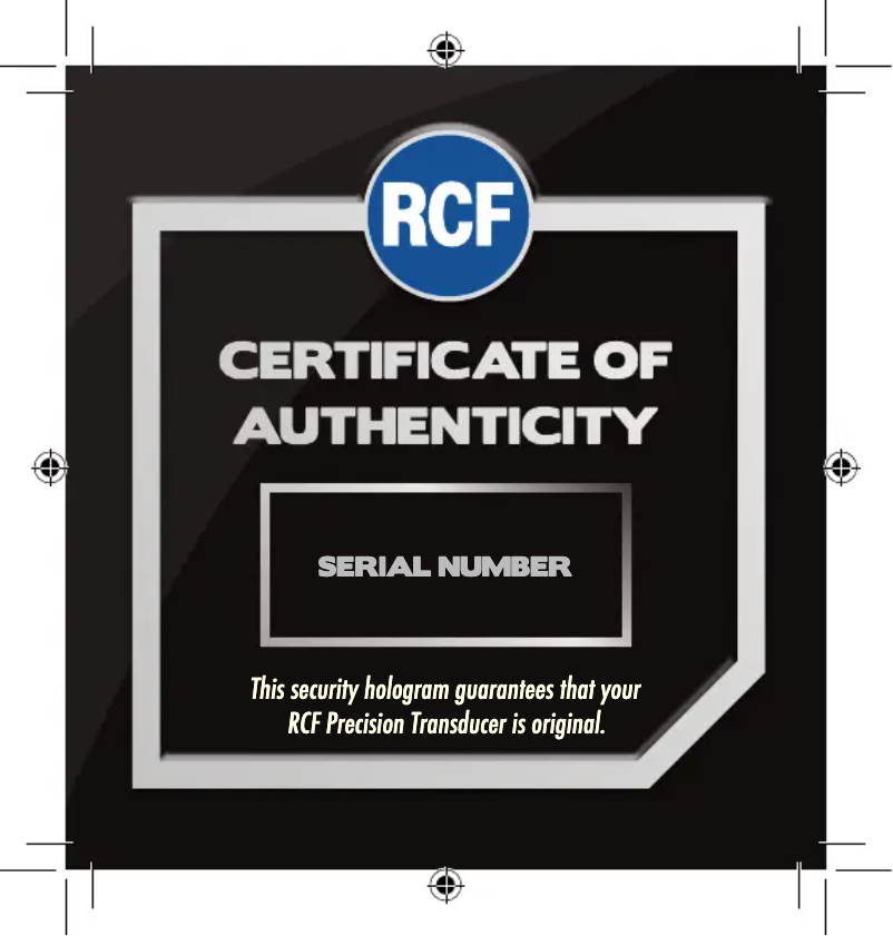 Página 1 del manual Manual de usuario RCF NDX595