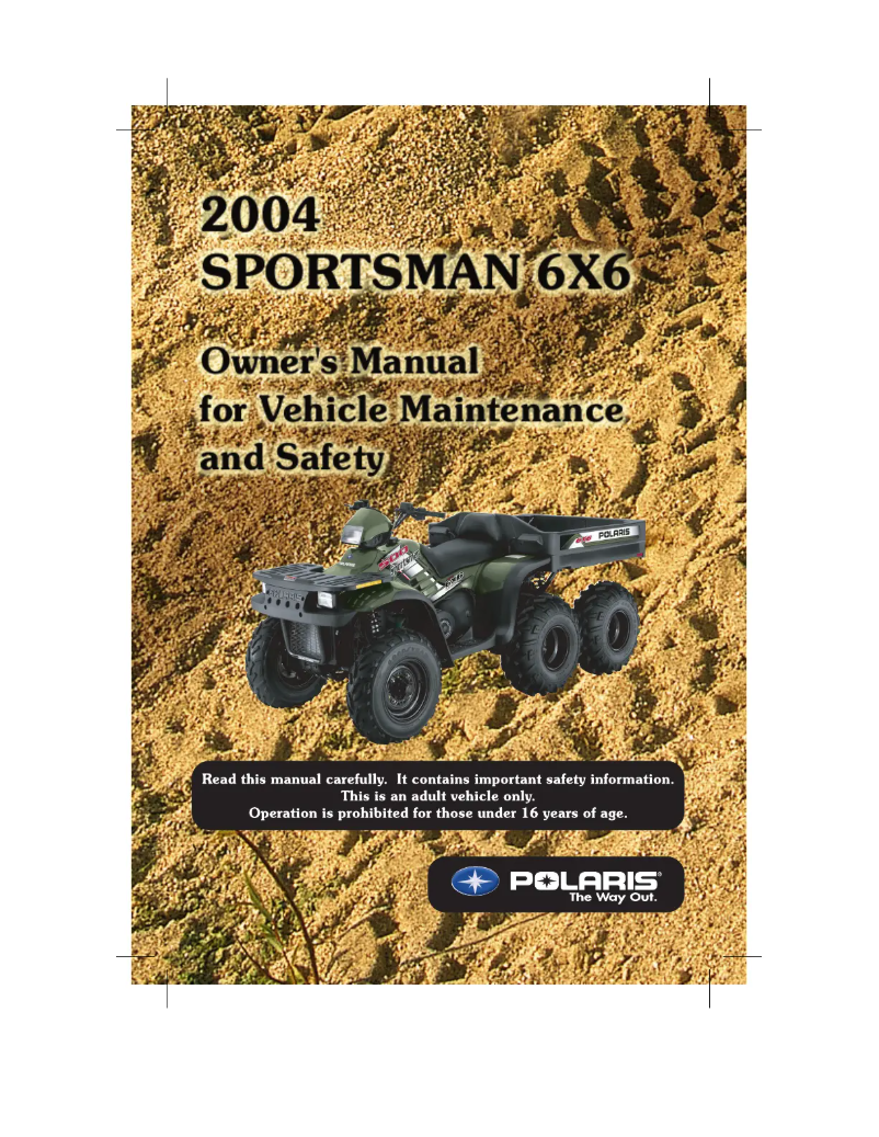 Imagen de la primera página del manual del dispositivo Sportsman 6x6 (2004)