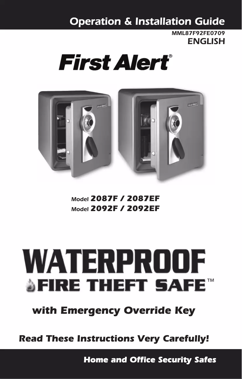 Imagen de la primera página del manual del dispositivo 2087F