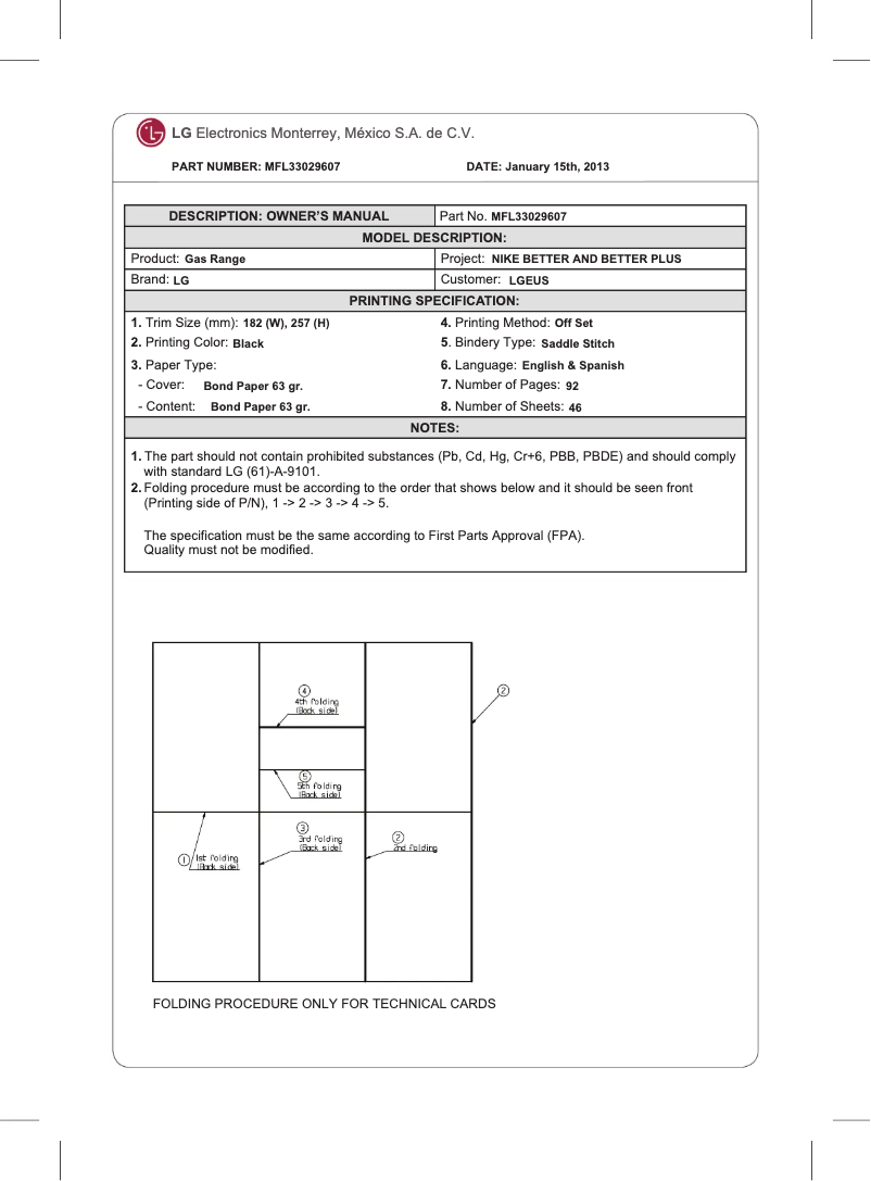 Imagen de la primera página del manual del dispositivo LDG3015SW