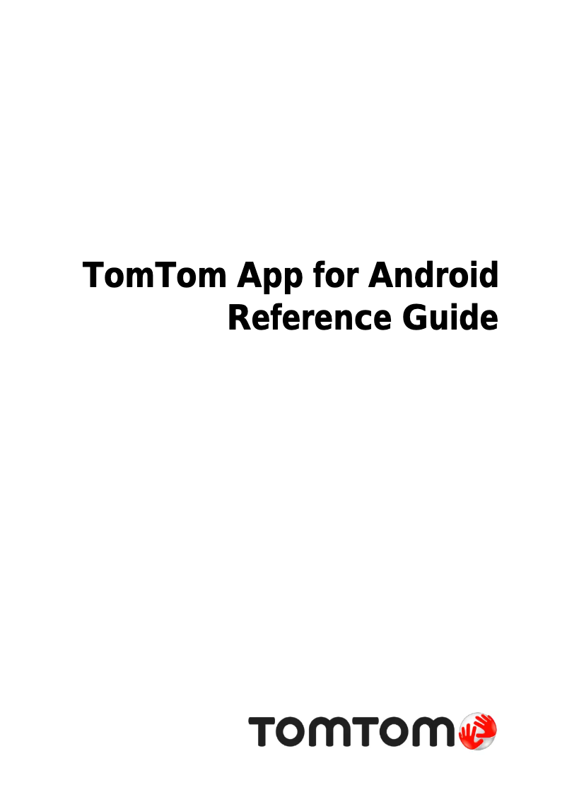 Página 1 del manual Manual de usuario TomTom App Android