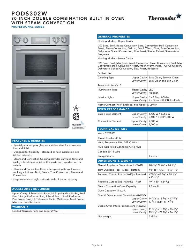Imagen de la primera página del manual del dispositivo Professional PODS302W