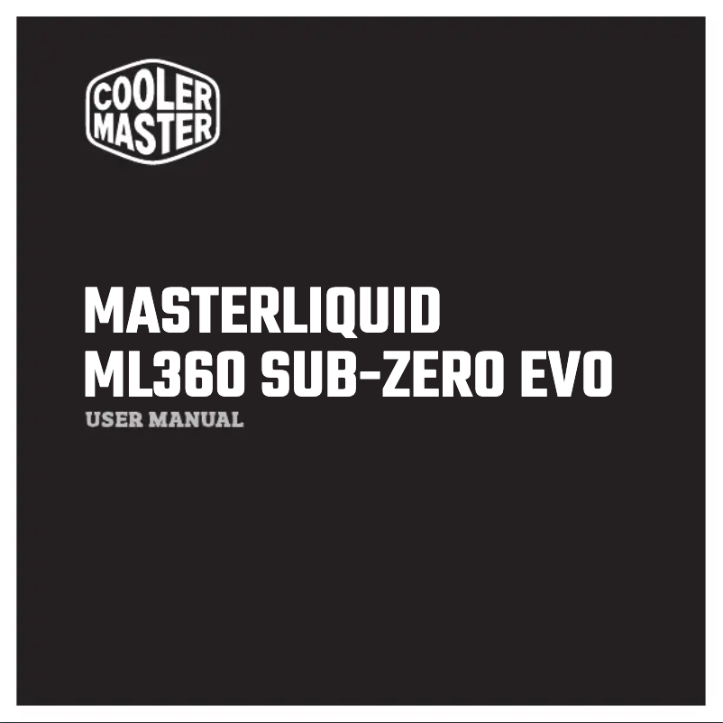 Página 1 del manual Manual de usuario Cooler Master MasterLiquid ML360 Sub-Zero