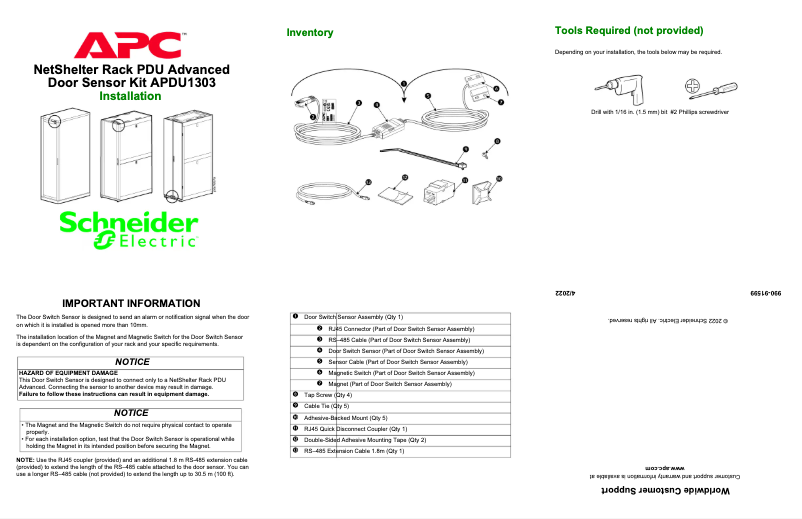 Página 1 del manual Manual de usuario APC APDU1303
