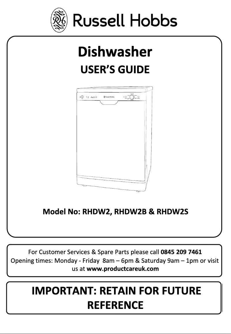 Imagen de la primera página del manual del dispositivo RHDW2