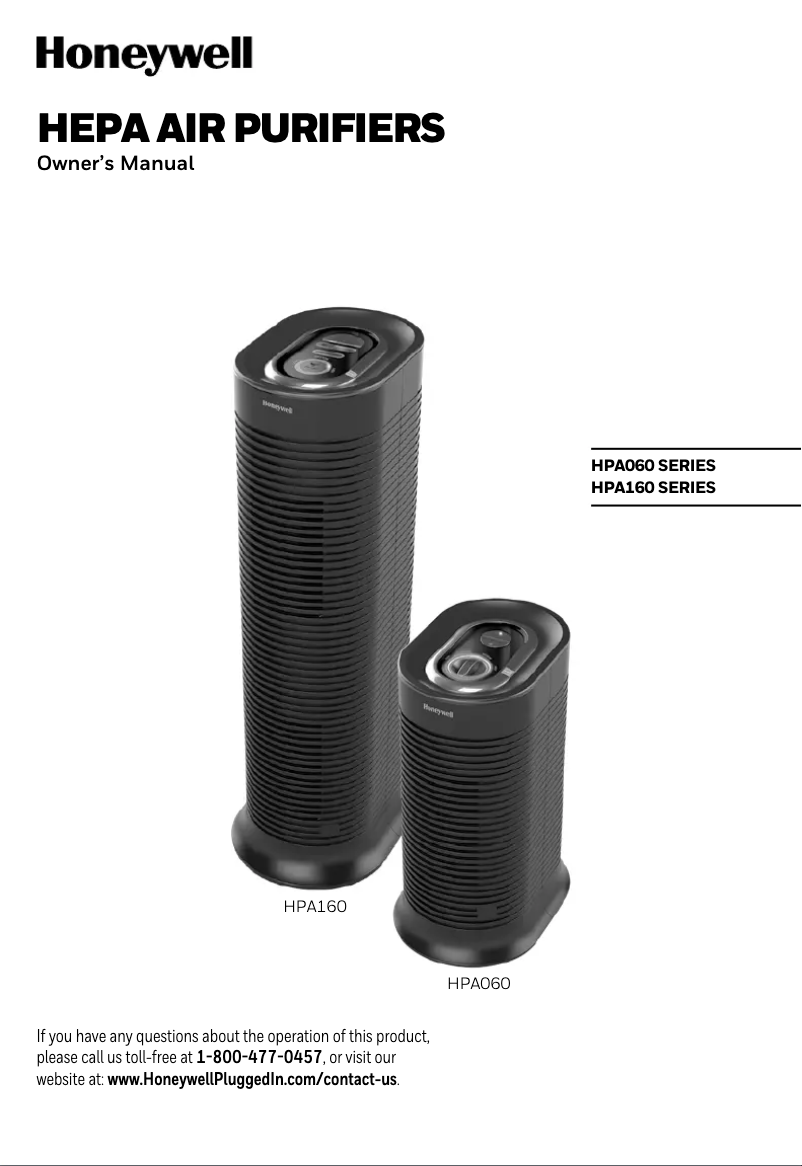 Imagen de la primera página del manual del dispositivo HPA160