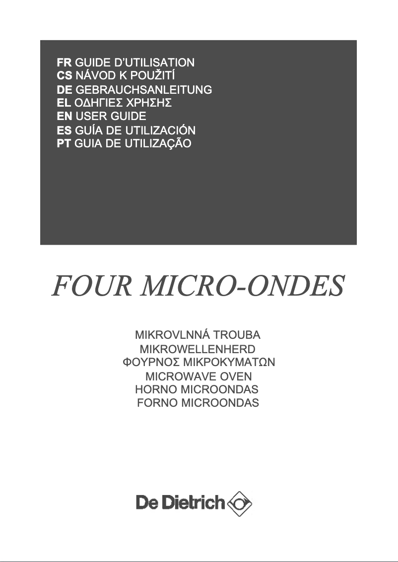 Página 1 del manual Manual de usuario De Dietrich DME7121W