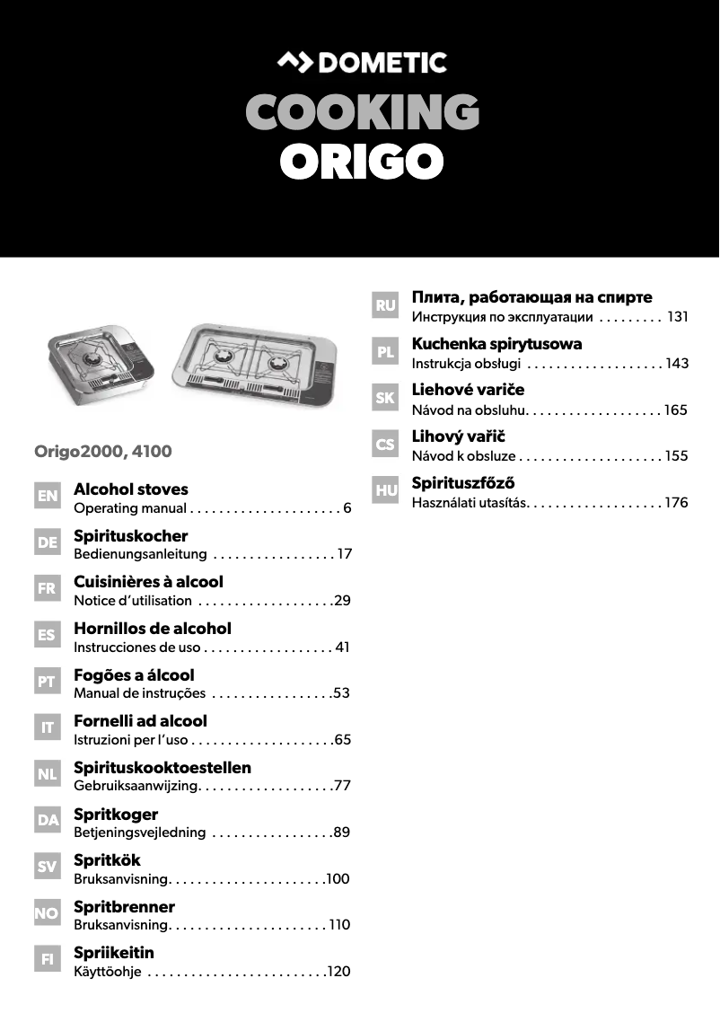 Página nº 1 - Manual de usuario Dometic Origo 2000