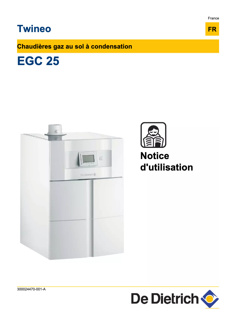 Página 1 del manual Manual de usuario De Dietrich TWINEO EGC 25 BE