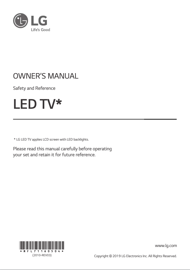 Imagen de la primera página del manual del dispositivo 55UM7095PVC