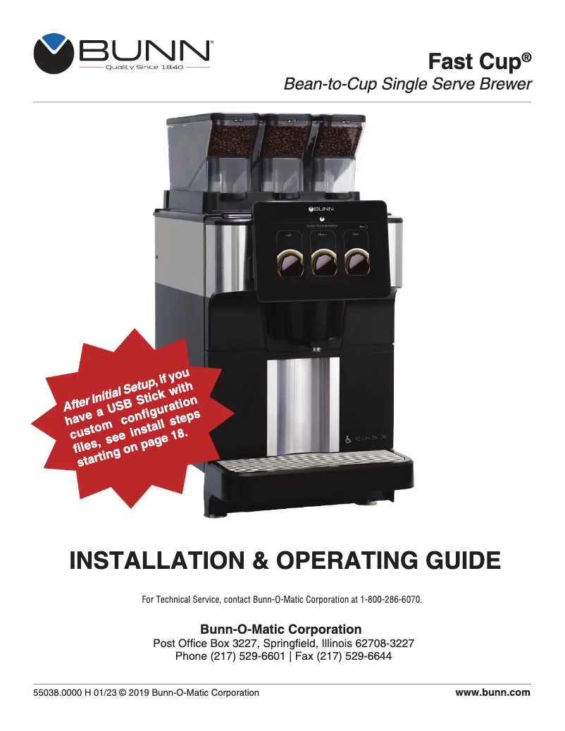 Imagen de la primera página del manual del dispositivo Fast Cup