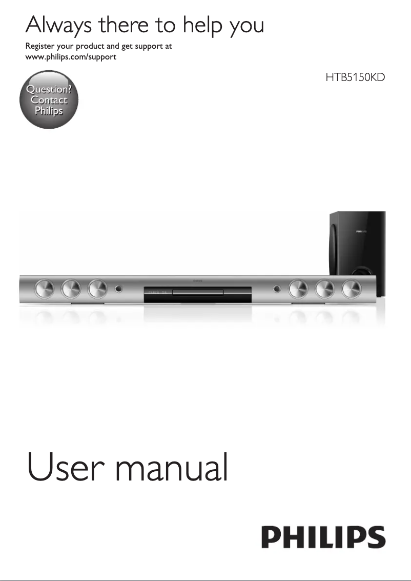 Imagen de la primera página del manual del dispositivo HTB5150KD