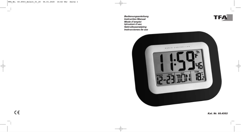 Página 1 del manual Manual de usuario TFA 60.4503