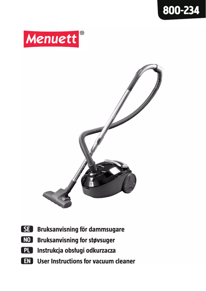 Página 1 del manual Manual de usuario Menuett 800-234