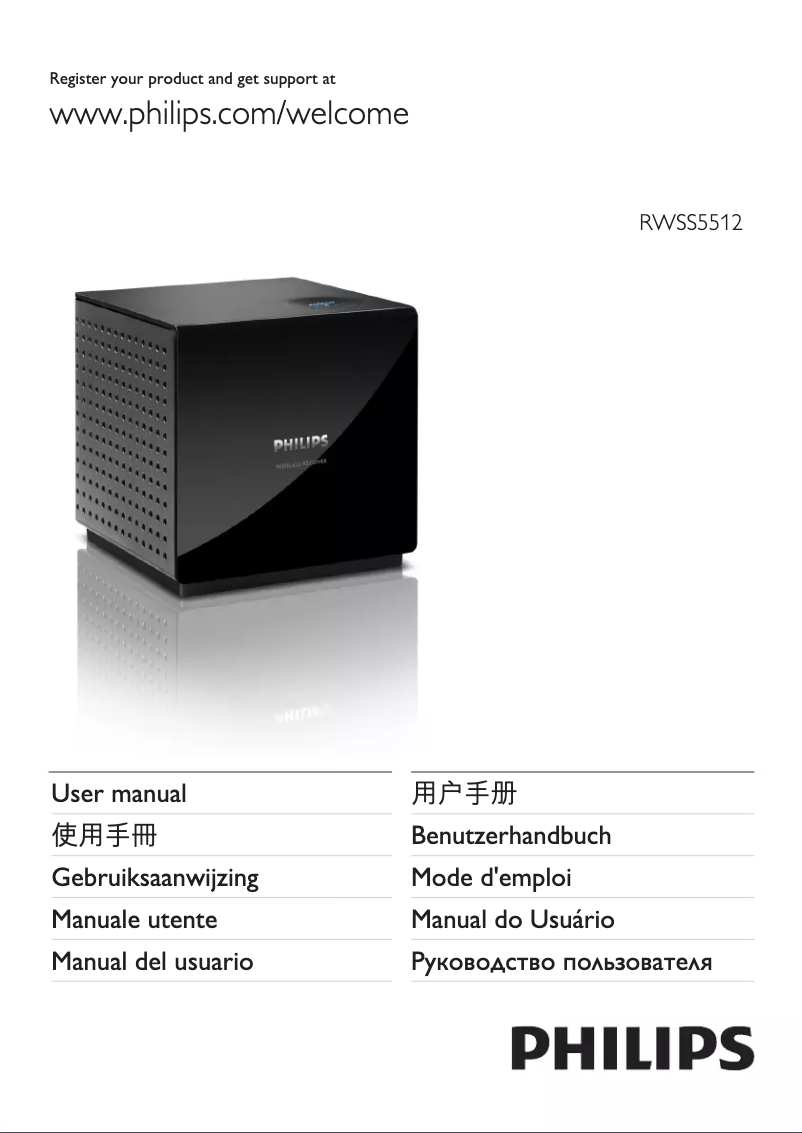 Imagen de la primera página del manual del dispositivo RWSS5512