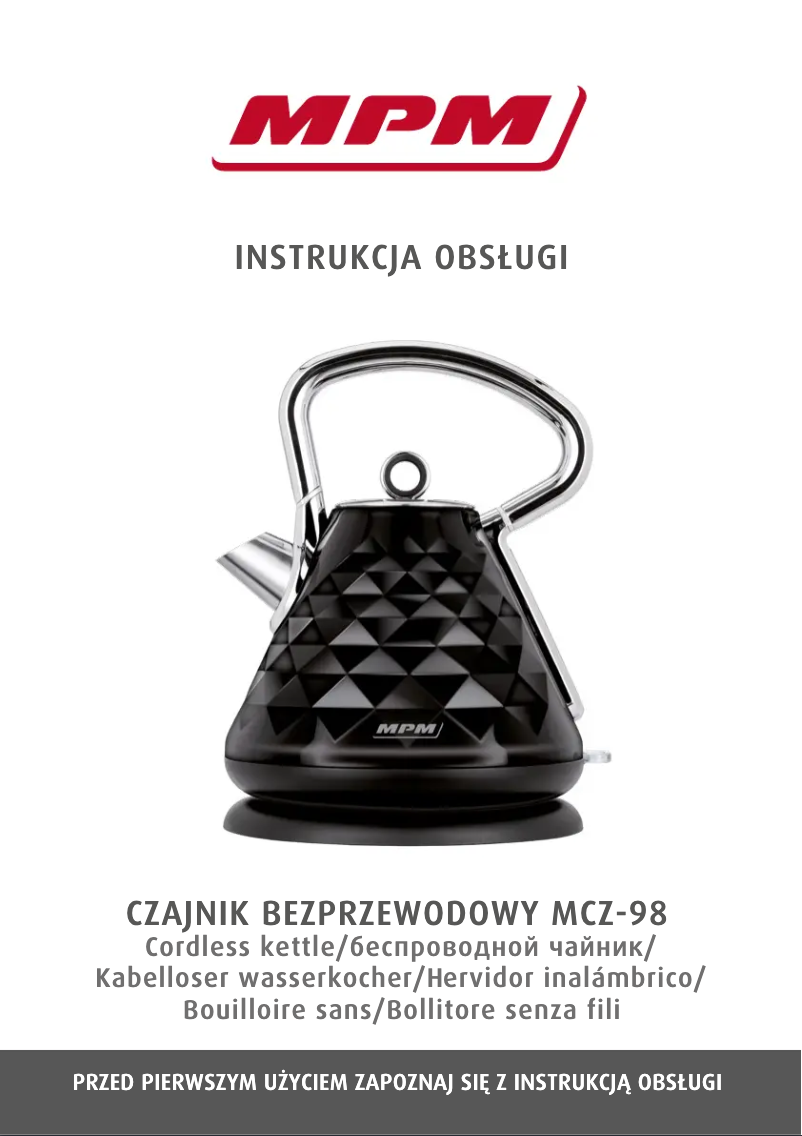 Imagen de la primera página del manual del dispositivo MCZ-98