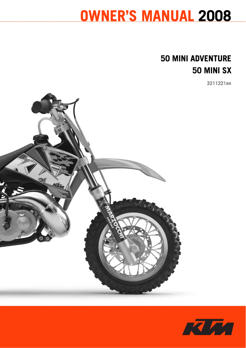 Página 1 del manual Manual de usuario KTM 50 SX Mini (2008)