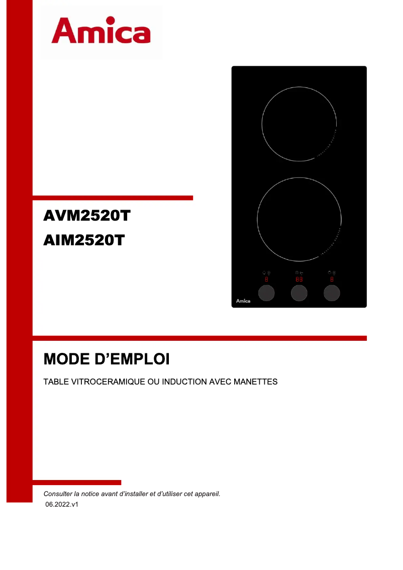Página nº 1 - Manual de usuario Amica AVM2520T