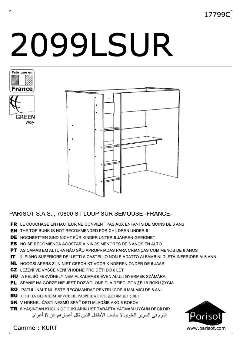 Imagen de la primera página del manual del dispositivo Kurt 2099LSUR