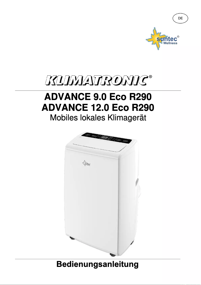 Imagen de la primera página del manual del dispositivo Klimatronic Advance 9.0 Eco R290