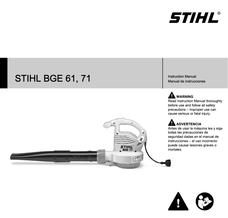 Página 1 del manual Manual de usuario Stihl BGE 61
