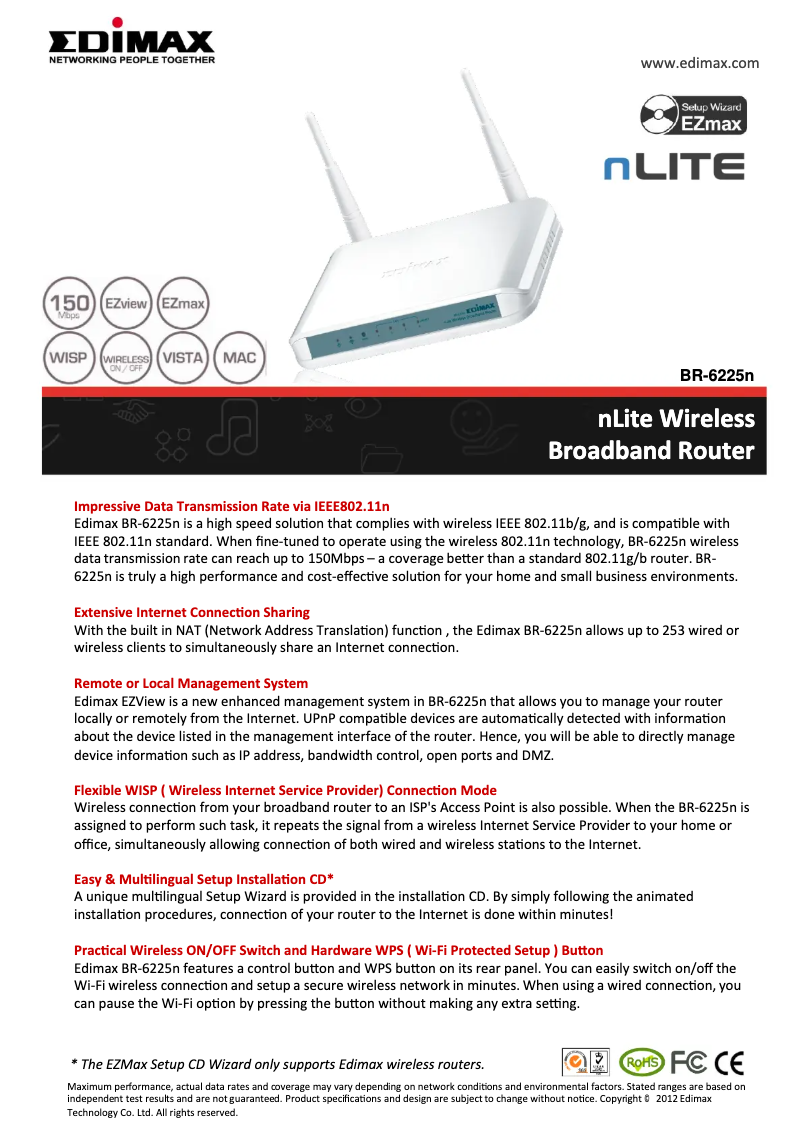 Página nº 1 - Ficha técnica Edimax BR-6225N