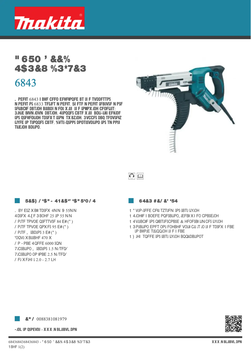 Imagen de la primera página del manual del dispositivo 6843