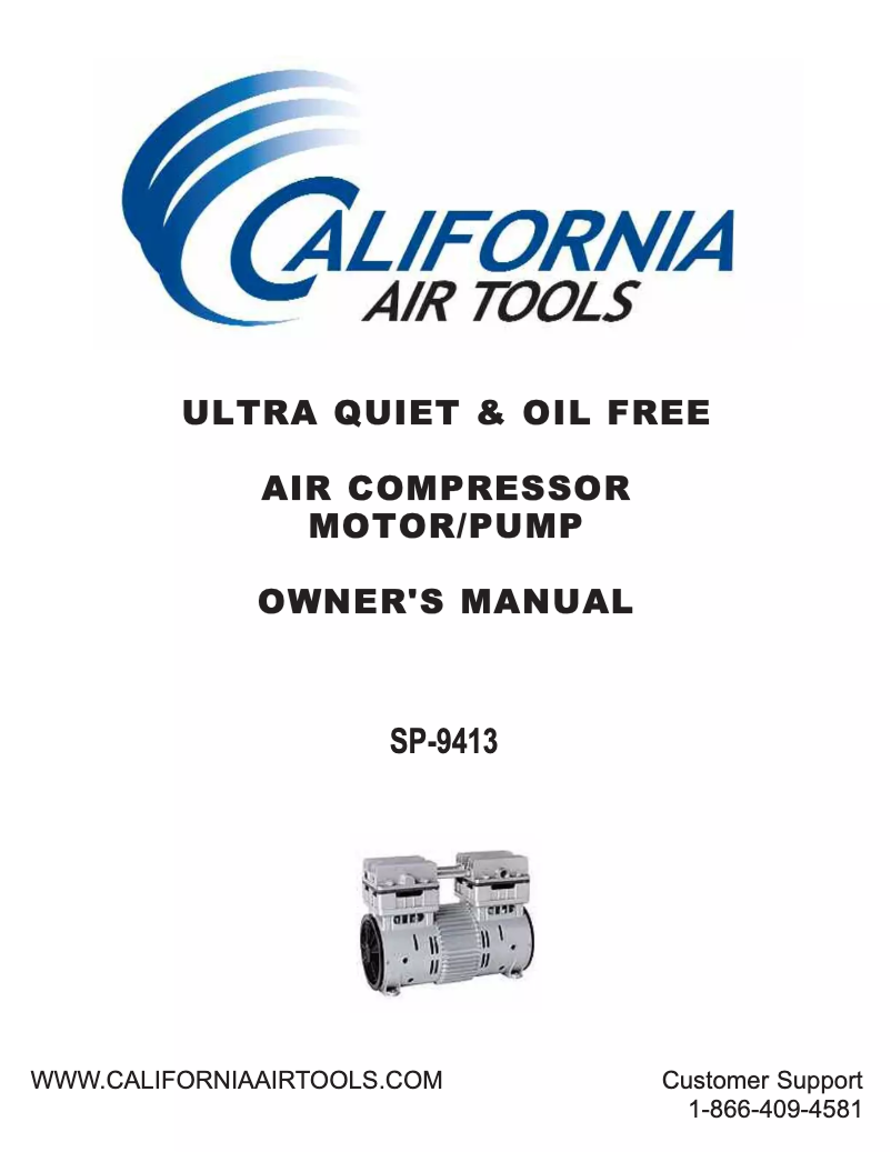 Página 1 del manual Manual de usuario California Air Tools SP-9413