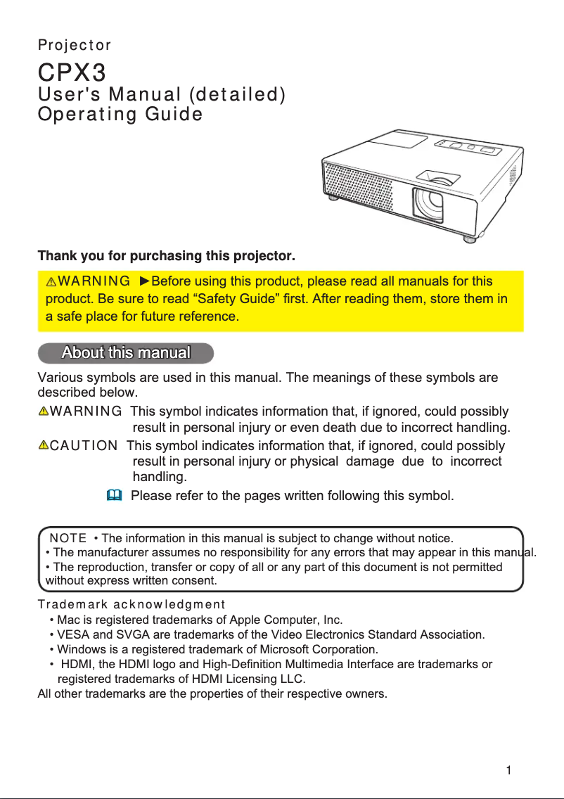 Imagen de la primera página del manual del dispositivo CPX3