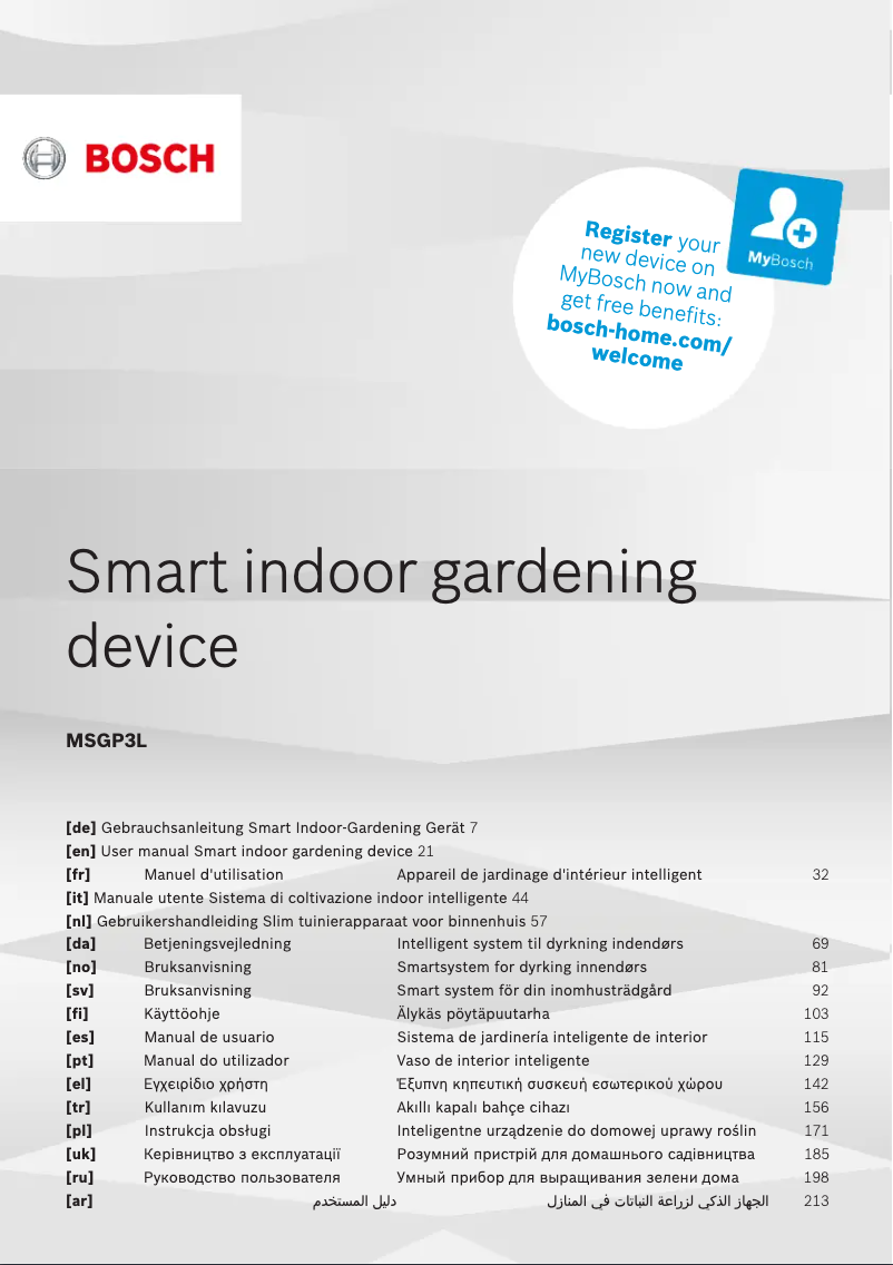 Imagen de la primera página del manual del dispositivo MSGP3L
