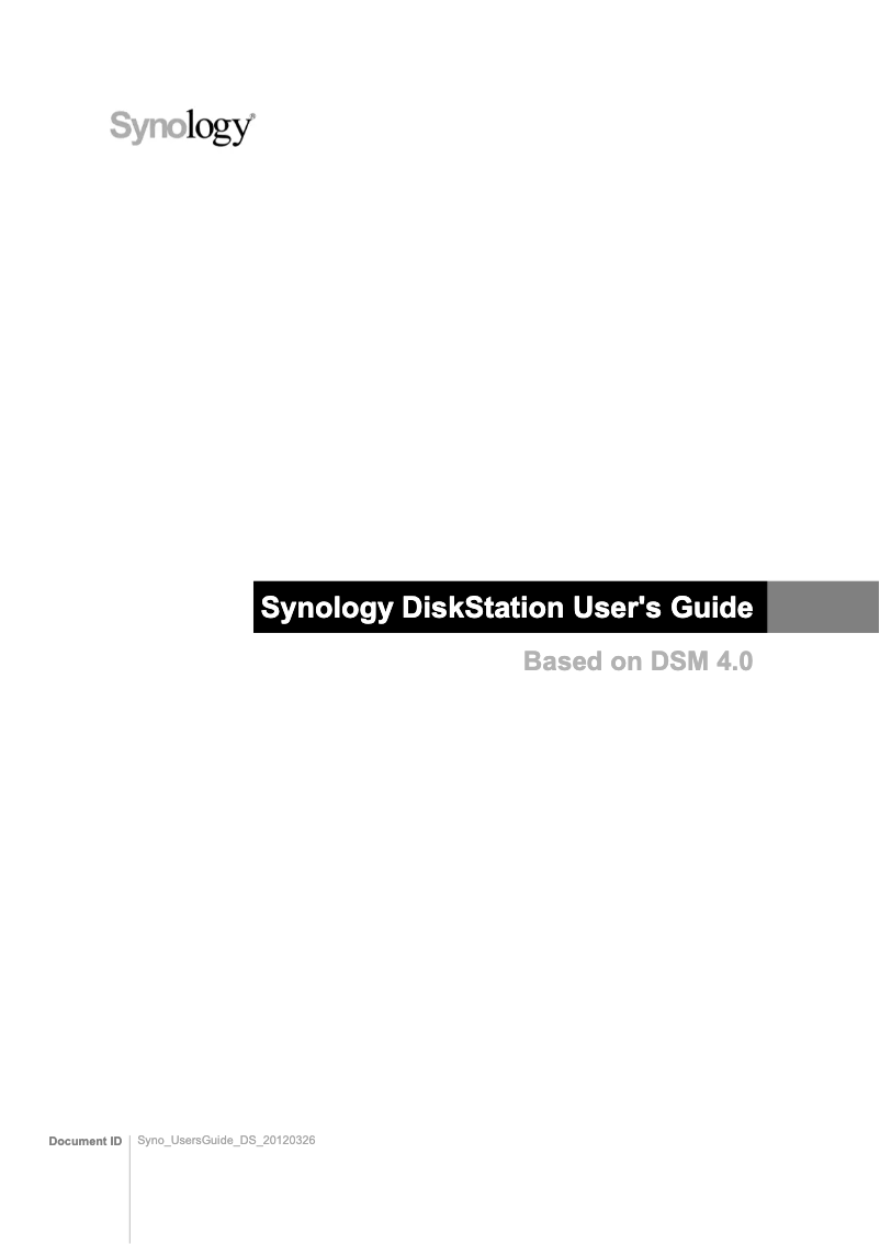 Página 1 del manual Manual de usuario Synology DiskStation DS1812+