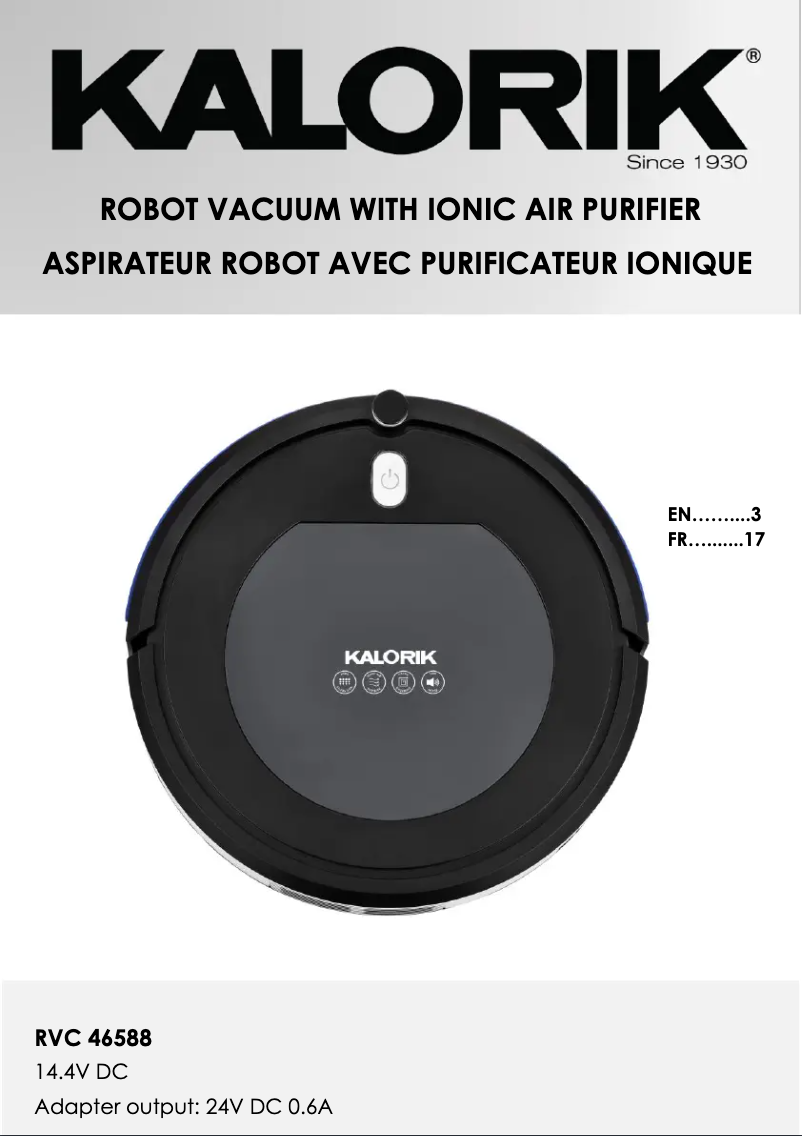 Página nº 1 - Manual de usuario Kalorik RVC 46588