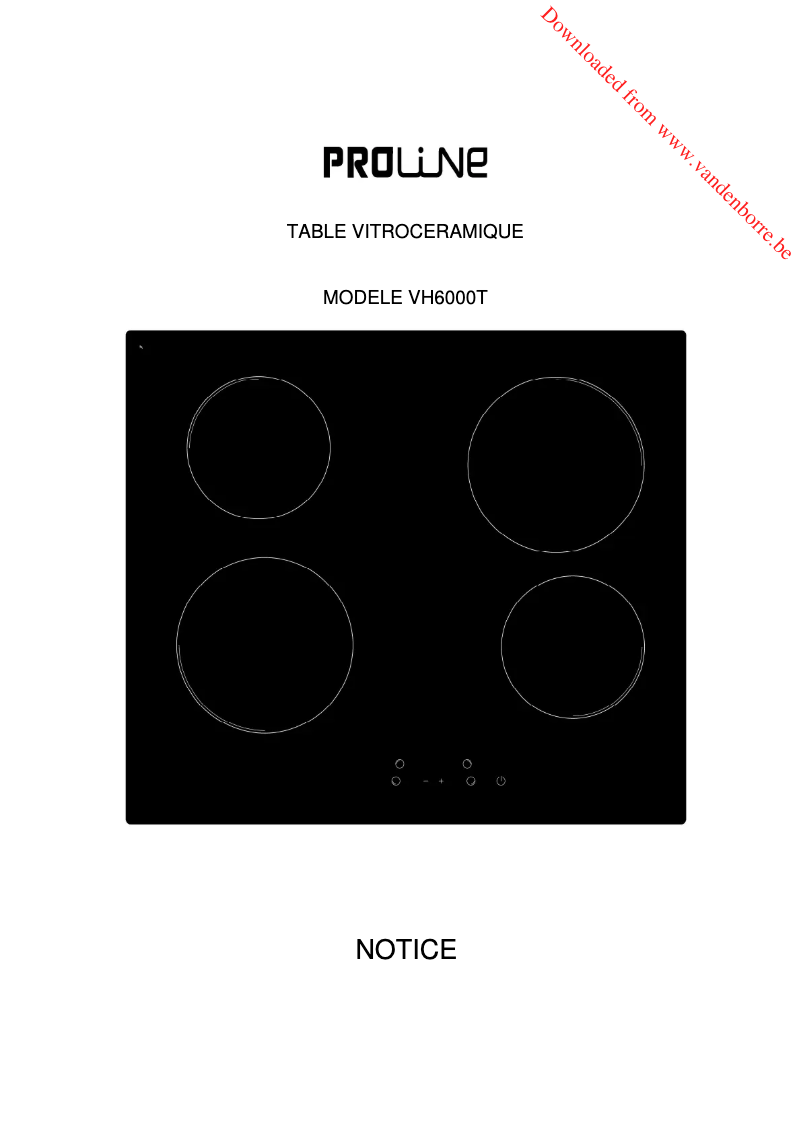 Imagen de la primera página del manual del dispositivo VH6000T
