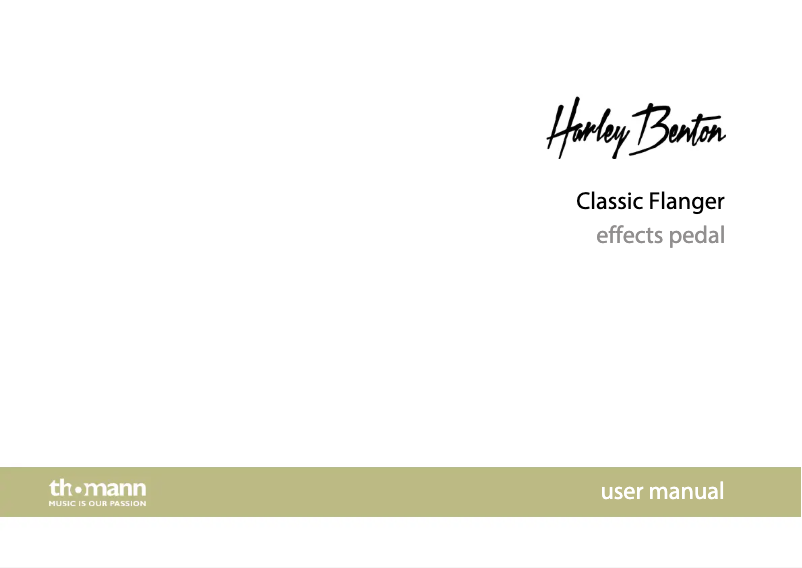 Imagen de la primera página del manual del dispositivo Classic Flanger