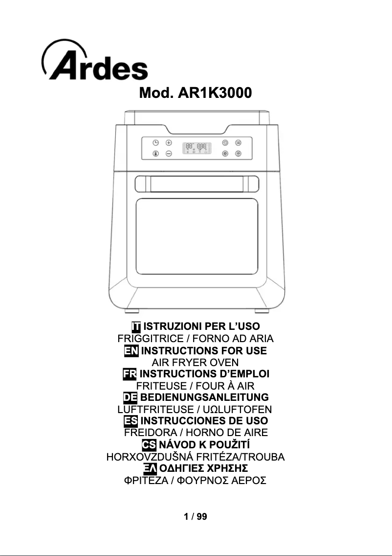 Imagen de la primera página del manual del dispositivo AR1K3000