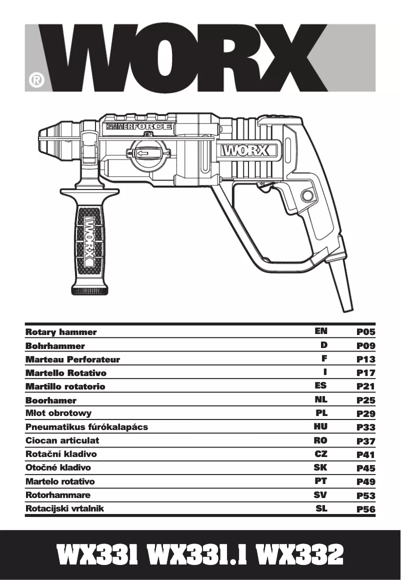 Imagen de la primera página del manual del dispositivo WX332