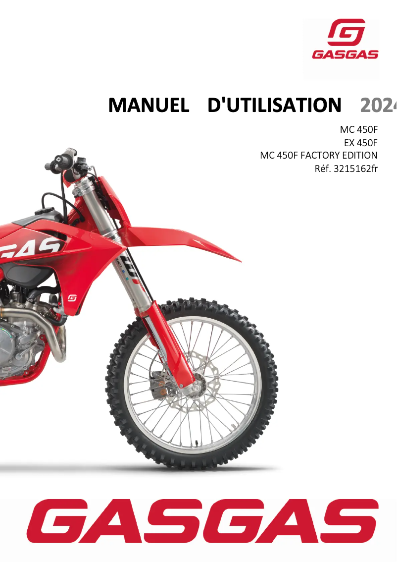 Página 1 del manual Manual de usuario GasGas MC 450F (2024)
