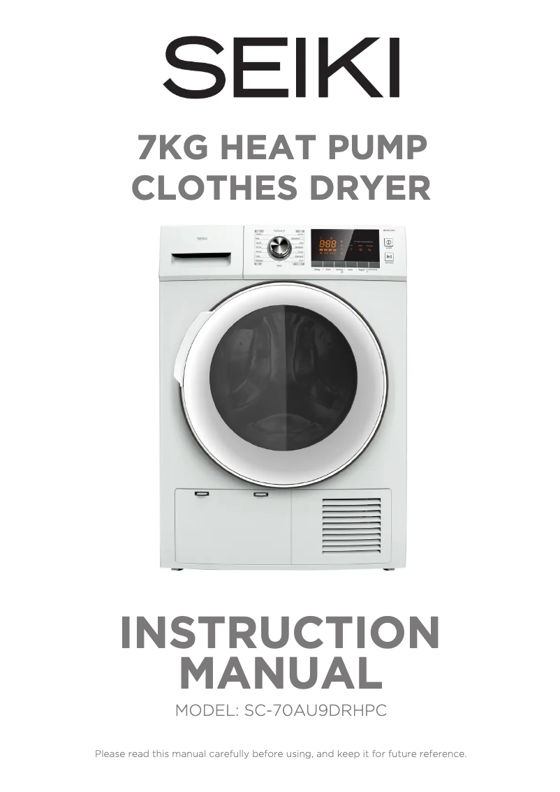 Página 1 del manual Manual de usuario Seiki SC-70AU9DRHPC