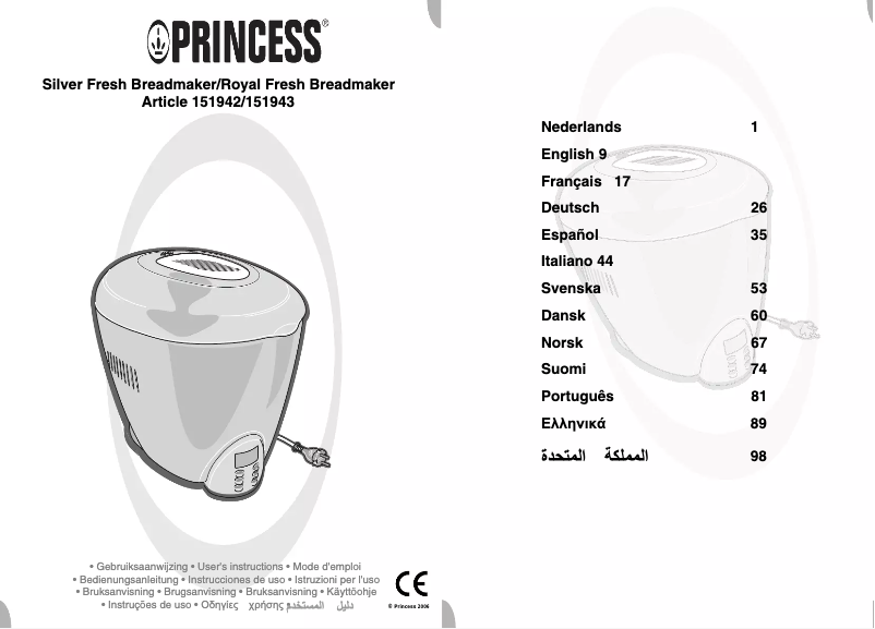 Imagen de la primera página del manual del dispositivo 151942 Fresh