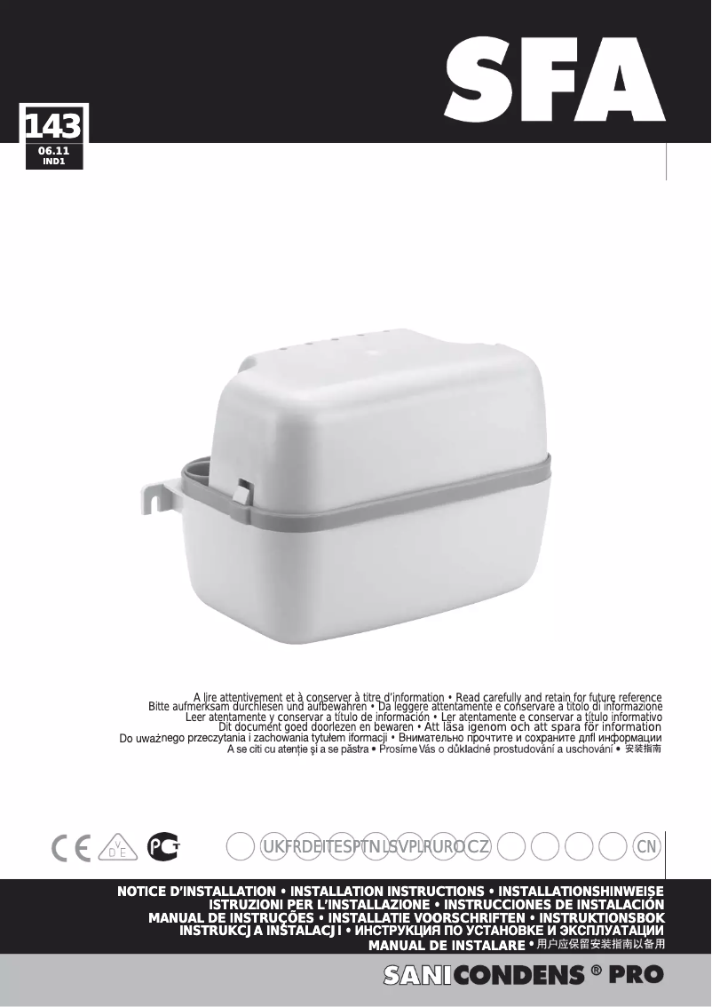 Página 1 del manual Manual de usuario Sanibroyeur Sanicondens Pro