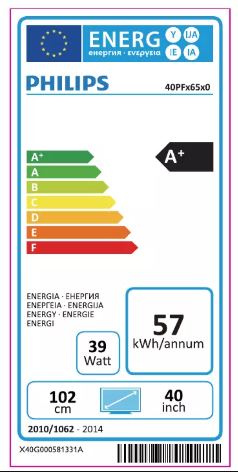 Imagen de la primera página del manual del dispositivo 40PFT6510